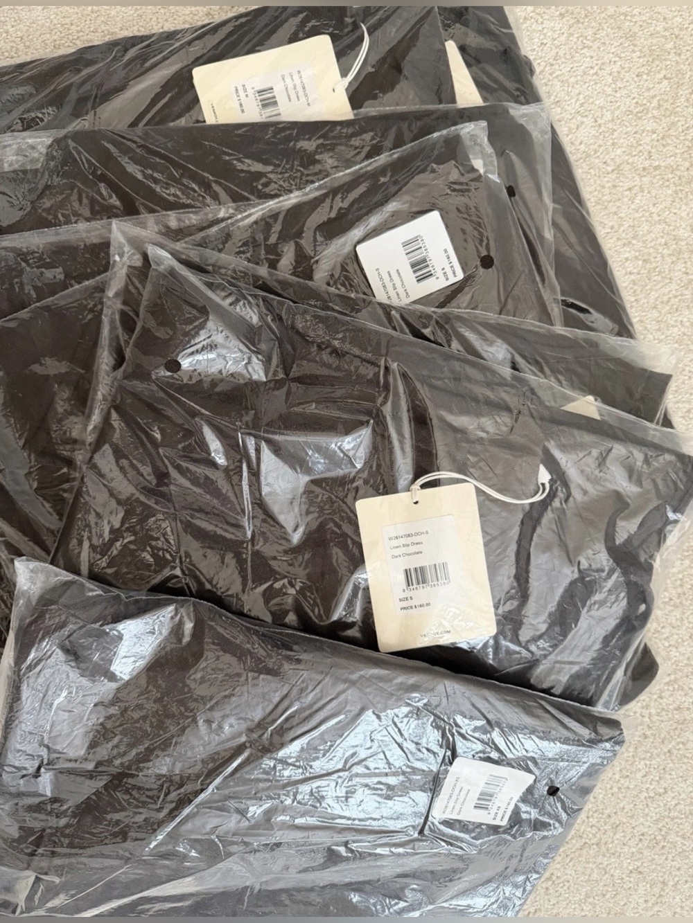 NWT* Venroy Linen Slip Dress - Dark Chocolate - Picture 9 of 10